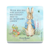 Beatrix Potter Peter Rabbit Very Naughty melamine coaster