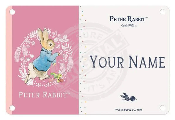 Peter Rabbit - Personalised Name Sign Pink