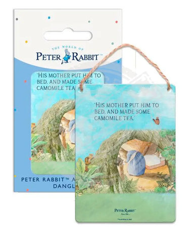 Beatrix Potter Peter Rabbit put to bed metal wall sign