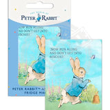 Beatrix Potter Peter Rabbit now run along fridge magnet