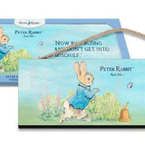 Beatrix Potter Peter Rabbit now run along hanging wooden sign