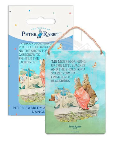 Beatrix Potter Peter Rabbit Mr McGregor scarecrow metal wall sign