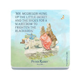 Beatrix Potter Peter Rabbit Mr McGregor scarecrow melamine coaster