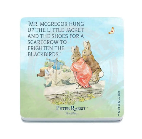 Beatrix Potter Peter Rabbit Mr McGregor scarecrow metal wall sign