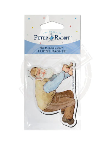 Peter Rabbit Shaped Magnet - Mr McGregor Shaped Magnet Metal Signs