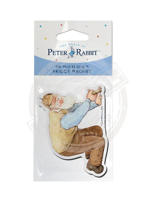 Peter Rabbit Shaped Magnet - Mr McGregor Shaped Magnet Metal Signs