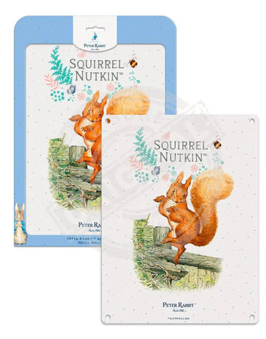 Beatrix Potter Peter Rabbit Squirrel Nutkin metal wall sign