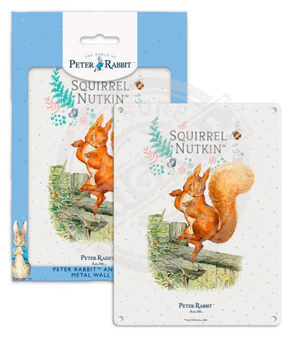 Beatrix Potter Peter Rabbit Squirrel Nutkin metal wall sign