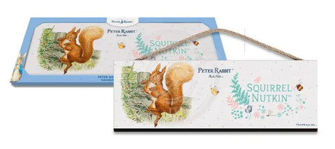 Beatrix Potter Peter Rabbit Squirrel Nutkin metal wall sign