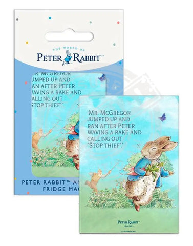 Beatrix Potter Peter Rabbit chased by Mr McGregor metal wall sign