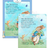 Beatrix Potter Peter Rabbit chased by Mr McGregor metal wall sign