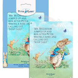 Peter Rabbit - Stop Thief story 4 Mini Metal Sign 15cm x 20cm Metal Signs