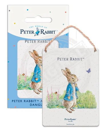 Beatrix Potter Peter Rabbit being thoughtful metal wall sign