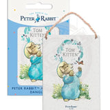 Beatrix Potter Peter Rabbit Tom Kitten metal dangler sign