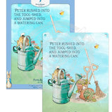 Beatrix Potter Peter Rabbit jumping into watering can wall sign