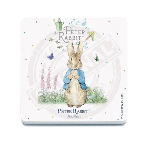 Beatrix Potter Peter Rabbit watching butterflies metal wall sign