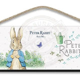 Beatrix Potter Peter Rabbit watching butterflies wooden sign