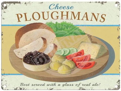 Cheese Ploughmans Lunch metal sign