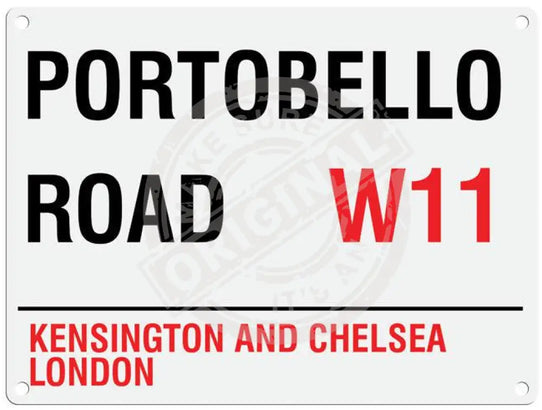 Portobello Road W11 London street sign