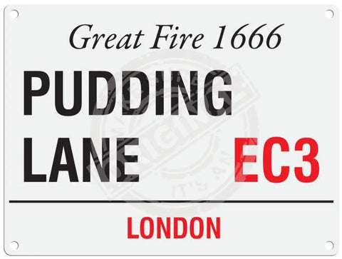 Pudding Lane Ec3 London street sign