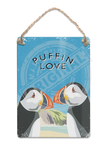 Puffin Love - Martin Wiscombe Fridge Magnet Metal Signs