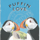 Puffin Love - Martin Wiscombe Metal Signs