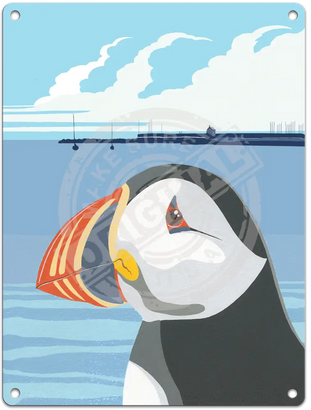 Puffin - Martin Wiscombe Metal Signs