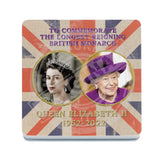 Queen Elizabeth II 1952-2022. Longest reigning monarch. coaster