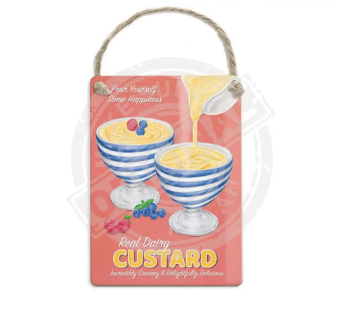 Real Dairy Custard retro metal sign