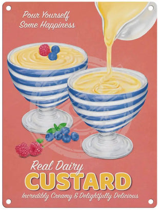 Real Dairy Custard retro metal sign