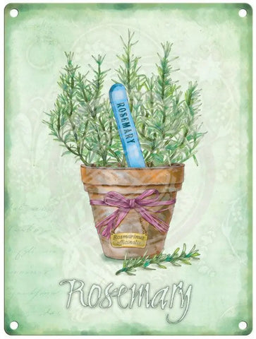 Rosemary herb metal sign