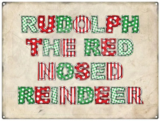 Rudolph the Red Nosed Reindeer christmas metal sign