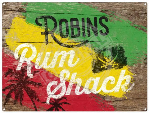 Personalised rum shack metal sign