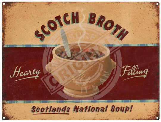 Scotch Broth by Martin Wiscombe. Metal Sign