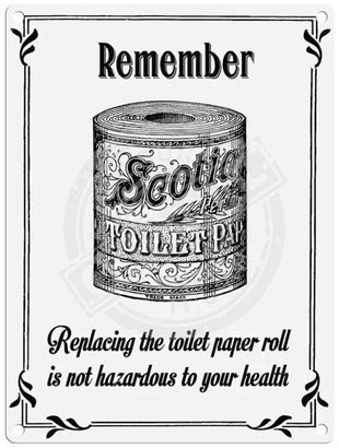 Scotia Toilet Roll Metal Signs