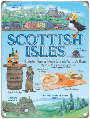 Scottish Isles metal sign