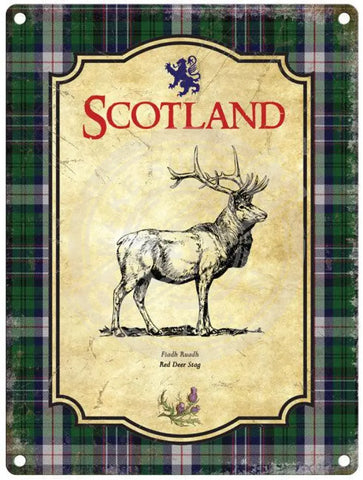 Scotland Tartan metal sign