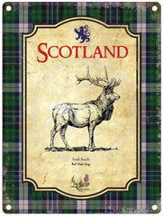 Scotland Tartan metal sign