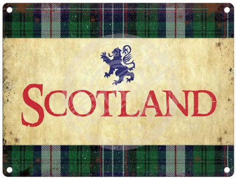 Scotland Tartan metal sign