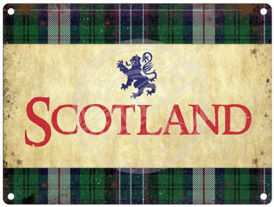 Scotland Tartan metal sign