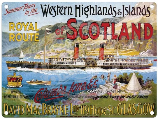 Scotland Western Highlands metal sign