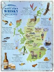 Scotland's Whisky Regions metal sign