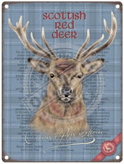 Scottish Red Deer metal sign