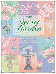 The secret garden metal sign