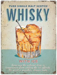 Single Malt Whisky metal sign
