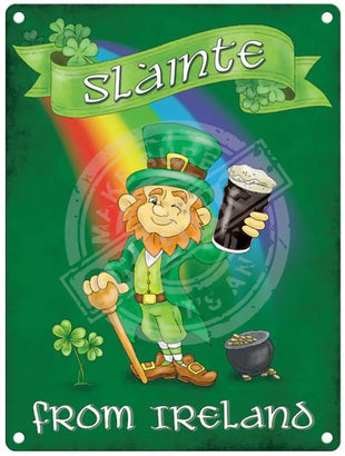 Slainte from Ireland metal sign