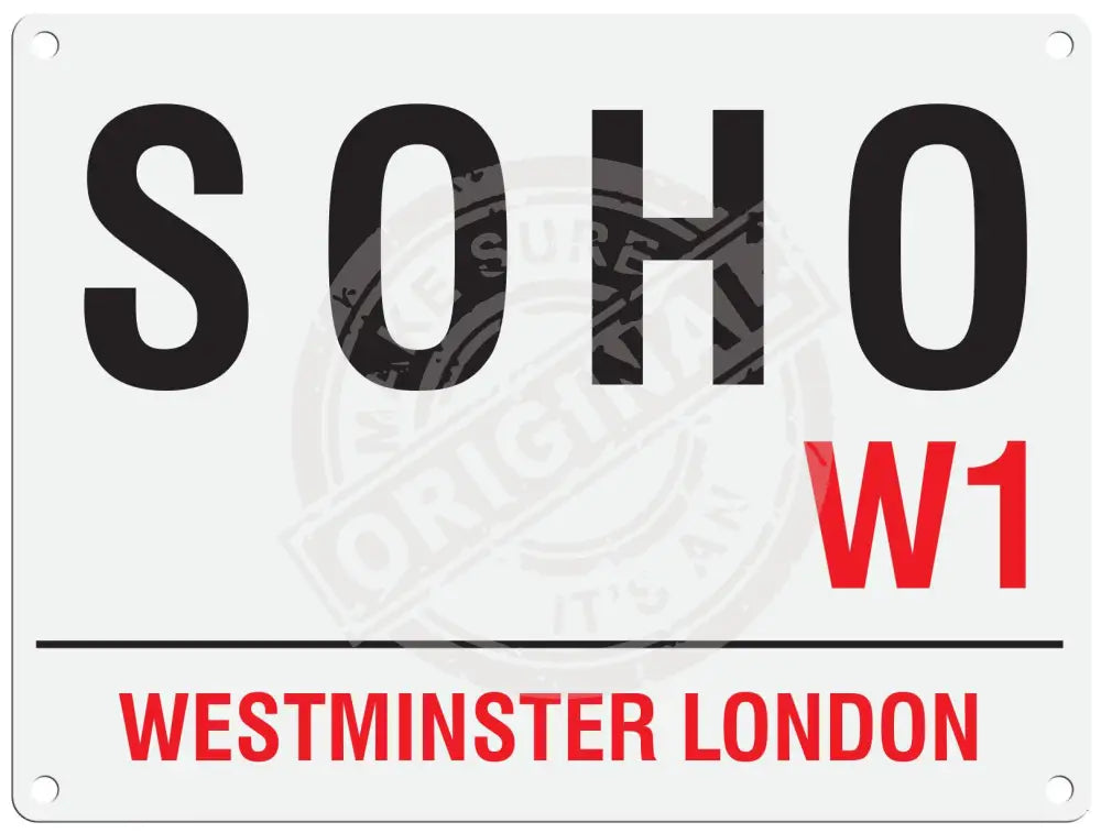 Soho Sign Sample Soho – The Original Metal Sign Company