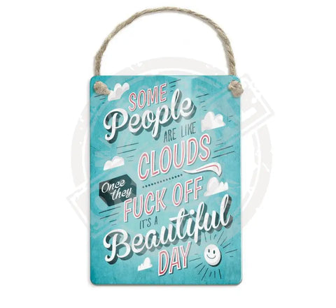 Some people are like clouds metal fridge magnet