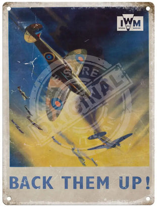 Spitfire - Back Them Up metal sign