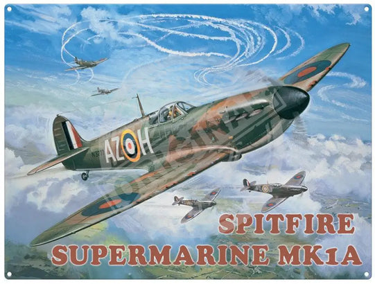 Spitfire Supermarine Mk1A Metal Signs